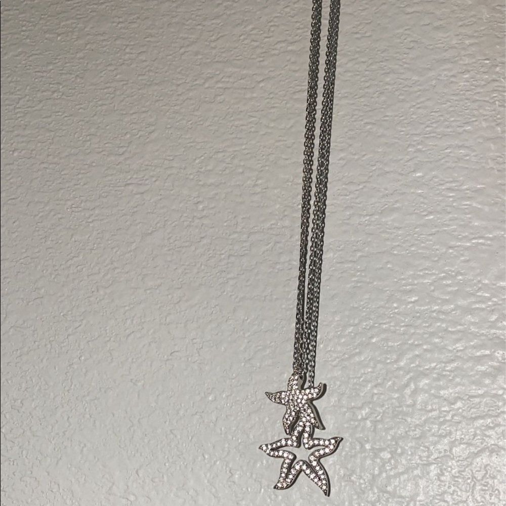 Swarovski 2 starfish crystal necklace